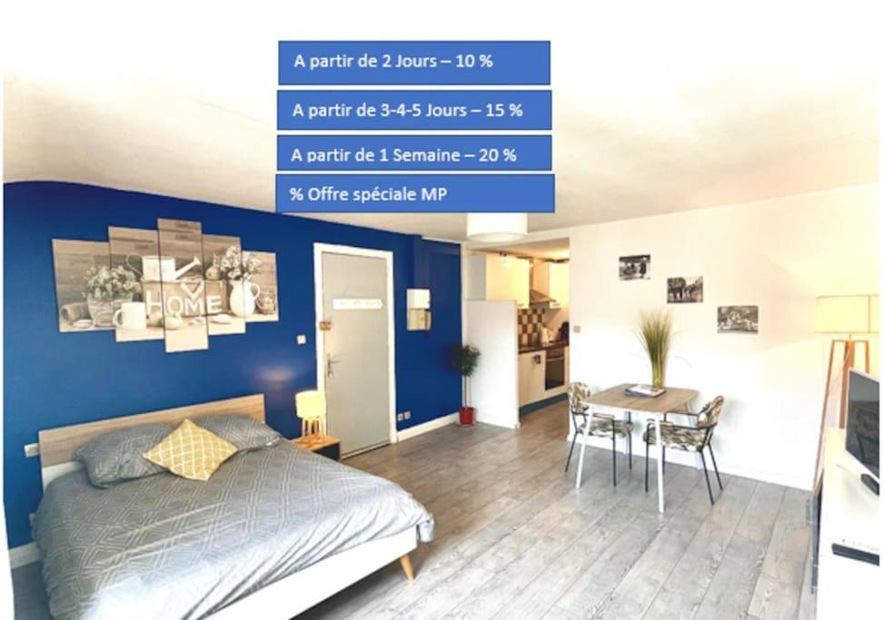 Appartement Entier Moissac Centre 30 M2 Calme Avec Cour Interieure Pour Velos A 50M Du Marche De Moissac Exterior photo